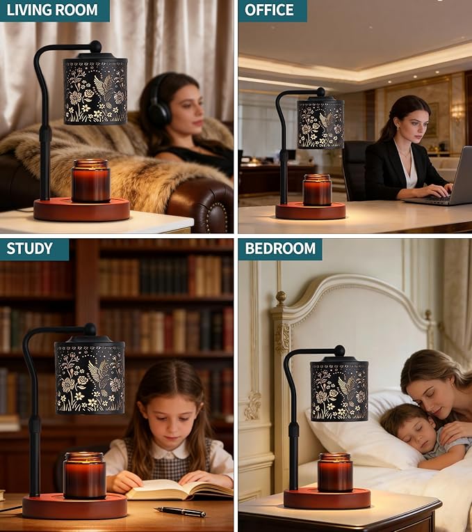 MEIXISUE Candle Warmer Lamp with Timer, Bird Candle Warmer Lamp with Jar Candles,Wax Melt Warmer for Housewarming Gift, Birthday Mother's Day Valentines Gifts for Women,Mom,Sister,Bedroom Decor