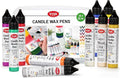 Candle Wax Pen Set - Festive Seasons - 10 Colors 0.95 fl. oz Each in Storage Box | DIY Candle Decorating Kit | Wax Pens for Baptism & Holiday Candles | Candle Paint Pens | Gift & Craft Set
