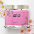 PartyLite 3-Wick Jar Candle, Highly Fragranced Clean Burning Glass Candle, 25-45 Hours Burn Time (Cherry Blossom)