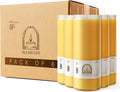 Bulk 6 Pack Yellow 7 Day Candles in Glass Jar – Paraffin Wax, Clean Burning Unscented | Large & Tall Devotional Prayer Pillar Candles for Home, Memoria, Spells, Long Lasting