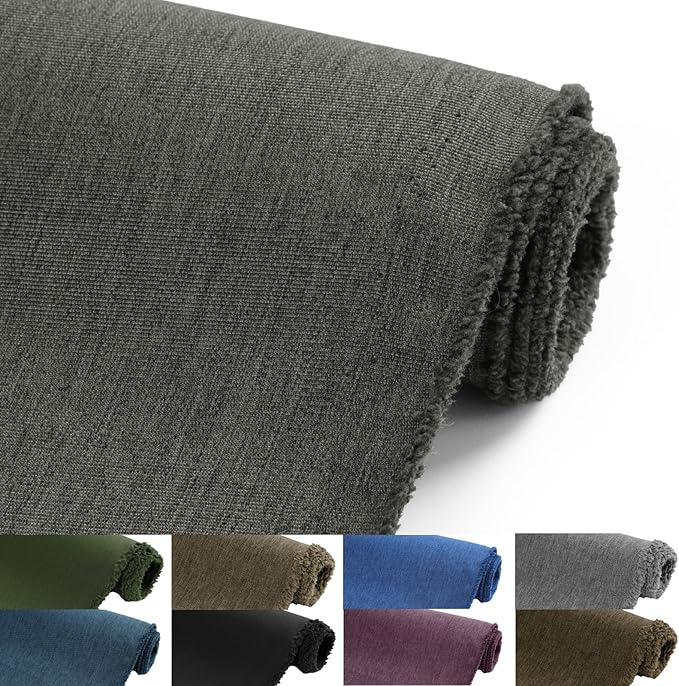 Waterproof Canvas Fabric by The Yard, 58inch 600D Upholstery Fabric Polyester Material Outdoor Water Resistant Material for Sewing Chair Patio Cushion Bag Sofa Seat Repair, 2 Yard Dark Gray