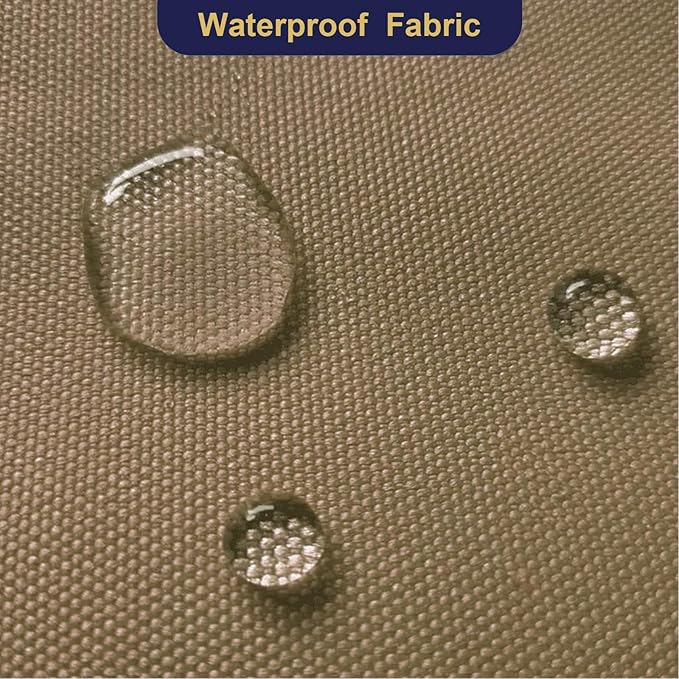 Foreate Waterproof Canvas Fabric by The Yard 600D Upholstery Fabric for Chairs 58" Wide Indoor Outdoor Water Resistant Canvas Polyester Material Sewing DIY Cloth, 10 Yards Khaki