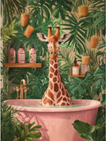 Giraffe Stamped Cross Stitch Kits for Adults -Tub Embroidery Kits for Beginners Adults,11 CT Patterns Dimensions Counted Cross Stitch Kits for Adults Arts Craft 12x16 inch