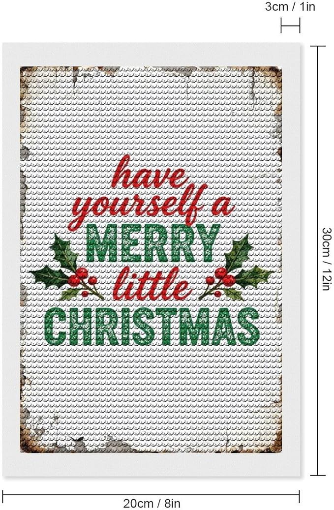 AIVKIEJK Diamond Painting Kits for Adults - Merry Christmas Santa Painting DIY 5D Full Drill Diamond Dots Paintings with Diamonds Gem Art and Crafts Home Decor 8"x12"