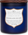 Manly Indulgence Woodland Escape Scented Candles for Men, 15 oz Wooden Wick, Premium Soy Blend Wax, 60H Burn, Candles for Home Scented - Made in The USA
