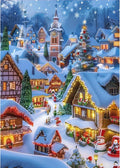 MOGTAA Christmas Diamond Art Kits for Adults, 5D Full Drill Winter Diamond Painting Kits for Adults Beginner, DIY Landscape Round Diamond Dots for Adults, Gem Art for Home Wall Decor 12 X 16 Inch