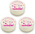 Pet House Mini Candles for Pet Odor Made with Natural Soy Wax, Plant Based, Dog and Cat Friendly Scented Candles, Pink Sugar Pack of 3