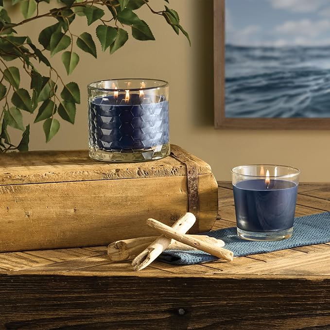 Root Candles Scented Candles Honeycomb Beeswax Blend Premium Handcrafted Candle, 12-Ounce 3-Wick, Waterline