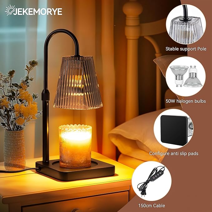 JEKEMORYE Candle Warmer Lamp Dimmable
