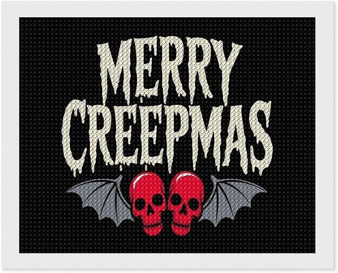 AIVKIEJK Diamond Painting Kits for Adults - Halloween & Christmas Gothic Ghost Christmas Painting DIY 5D Full Drill Diamond Dots Paintings with Diamonds Gem Art and Crafts Home Decor 16"x20"