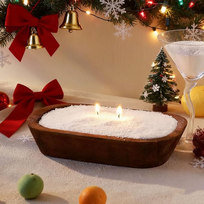 LONGDI Pearl Candle Sand with Wick, 18 oz Scented Sand Candle with 25 Wax Wicks for DIY, Christmas, Friends Party, Decoration, Holiday Gifts. (White, Lavender Scent)