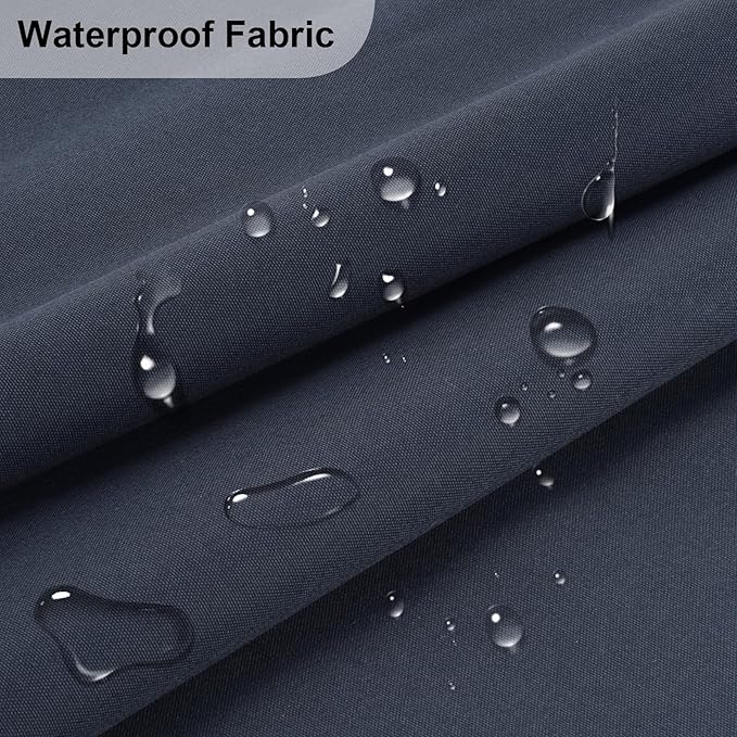 Waterproof Canvas Fabric - 58" Wide 600D Upholstery Polyester Material - Durable Indoor Outdoor Water Resistant Fabric for Furniture Cover Cushion Home Awning Tent (600D Dark Blue, 1 Yard)