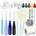 22 PCS Candle Wick Punching Tool Large-Eye Candle Needle Wick Sitting Tool with Hook & Eye Candle Making Kits to Insert Wick in Candle Mold Colored Threader for Candle Wick of All Thicknesses