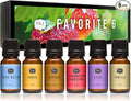 P&J Fragrance Oil Favorites Set | Fresh Cotton, Amber, Leather, Strawberry Shortcake, Lilac, Vanilla for Candle Making, Soap Making Supplies, Diffuser Oils Scents