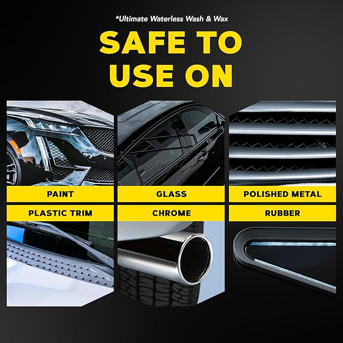 Meguiar's Waterless Wash Kit - This Premium Car Detailing Kit Gently Removes Dirt and Grime, Adds Shine and Protects Several Surfaces on Your Car Without Water – Get Amazing Results Detailing Anywhere