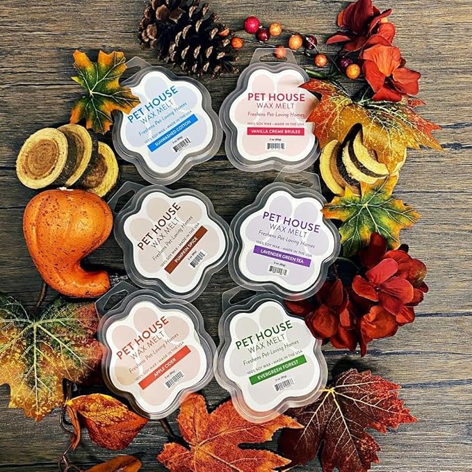 Pet House Snow Cone Scented Wax Melts - Long-Lasting Plant Based/Soy Wax Melts for Pet Odor Pack of 4