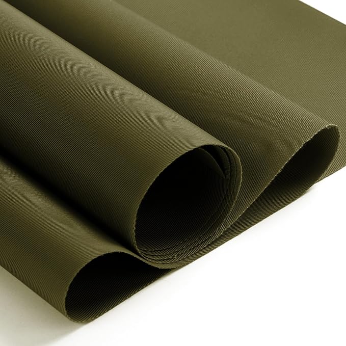 Nylon Fabric, 58" W 420D Waterproof Fabric 8 Yard Ripstop Nylon Material Outdoor Upholstery Twill Sewing Material for Patio Chair, Lining, Cushion, Purse, Tote Bag, Tarp Cover, DIY Project Amy Green