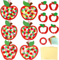 Qyeahkj 36 Set Fall Apple Suncatchers Crafts for DIY Autumn Apple Window Tissue Paper Craft Kit Hanging Decor for Back to Home Activity Art Project Birthday Party Favor Gift