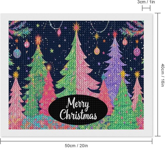 AIVKIEJK Diamond Painting Kits for Adults - Colorful Christmas Tree Painting DIY 5D Full Drill Diamond Dots Paintings with Diamonds Gem Art and Crafts Home Decor 16"x20"