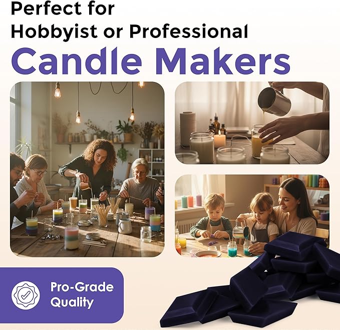 Lavender Candle Dye - Made in The USA - Premium Colorants - Highly Concentrated - Popular Colors for Paraffin or Soy Wax - Great for Professionals or Hobbyist - 50 Dye Chips