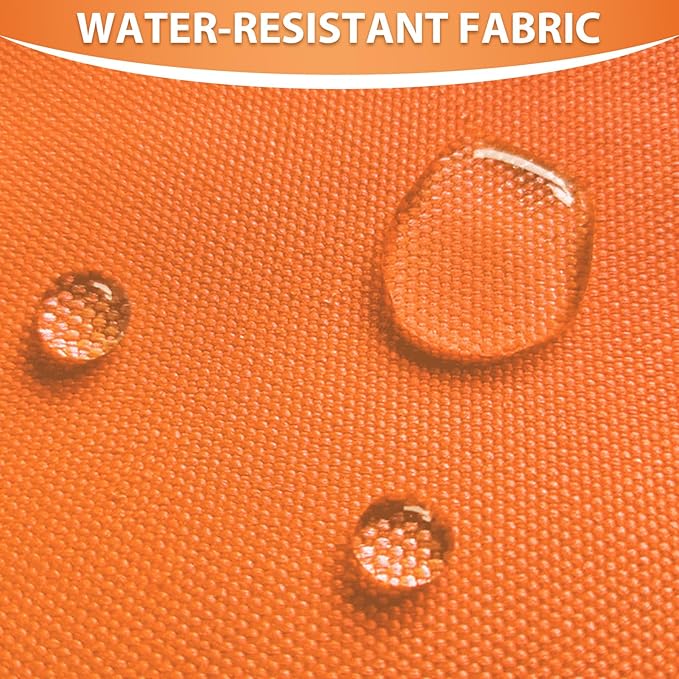Waterproof Canvas Fabric by The Yard 58inch 600D Upholstery Material Polyester Fabric Outdoor Water Resistant Fabric for Sewing Chair Patio Cushion Purse Bag Interior, 10 Yard Orange