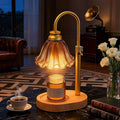 Candle Warmer Lamp with Timer & Dimmable 4-Level Brightness - Adjustable Height,for New Home Bedroom, Gifts for Women(Brown2)
