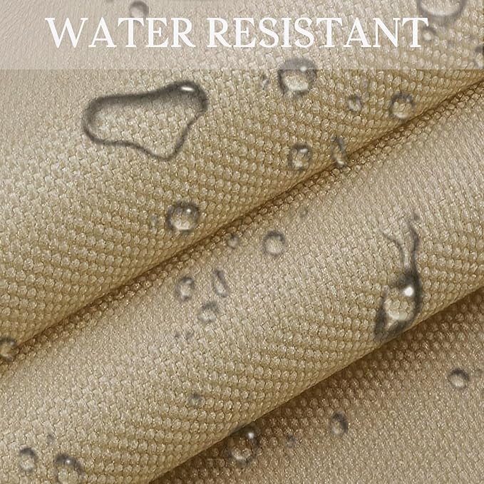 Waterproof Canvas Cloth Fabric by The Yard 60" W 600D Oxford Polyester Upholster Fabric Water Resistant Material for Outdoor Furniture Chair Cushion Cover DIY Sewing (5 Yards, Khaki)