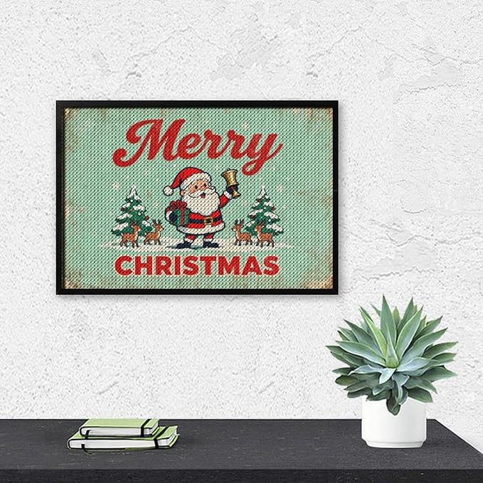 AIVKIEJK Diamond Painting Kits for Adults - Christmas Painting DIY 5D Full Drill Diamond Dots Paintings with Diamonds Gem Art and Crafts Home Decor 8"x12"
