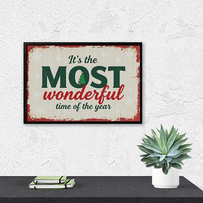 Diamond Painting Kits for Adults - Quote & Christmas Tree Humorous Most Wonderful Time of The Year Painting DIY 5D Full Drill Diamond Dots Paintings with Diamonds Gem Art And Crafts Home Decor 8"x12"