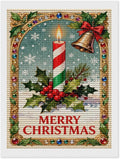 AIVKIEJK Diamond Painting Kits for Adults - Merry Christmas Candle & Holly Accents Painting DIY 5D Full Drill Diamond Dots Paintings with Diamonds Gem Art and Crafts Home Decor 12"x16"