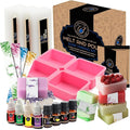 CraftZee Soap Making Kit - Soap Making Supplies with Shea Butter Soap Base, Silicone Loaf Soap Molds, Soap Cutters, Fragrances & More - DIY Homemade Melt & Pour Soap Craft Kits for Adults & Kids
