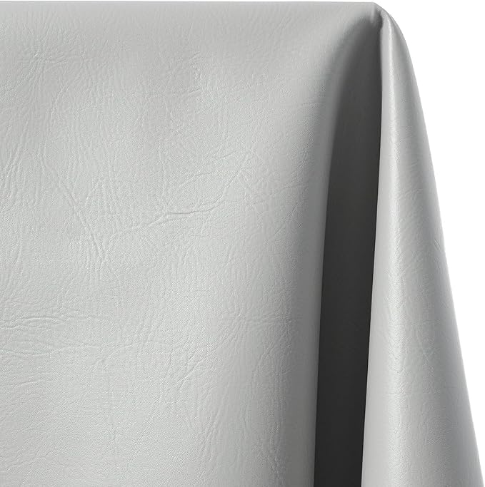 Ottertex Vinyl Fabric Faux Leather Pleather Upholstery 54" Wide by The Yard (10 Yard, Silver)