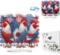 ARTopet DIY Diamond Desktop Ornament PET Irregular Shape Special Shaped Crystal Double Sided Pattern Single Sided Diamond Art Painting Tabletop Home Ornaments Decor (Rooster01)