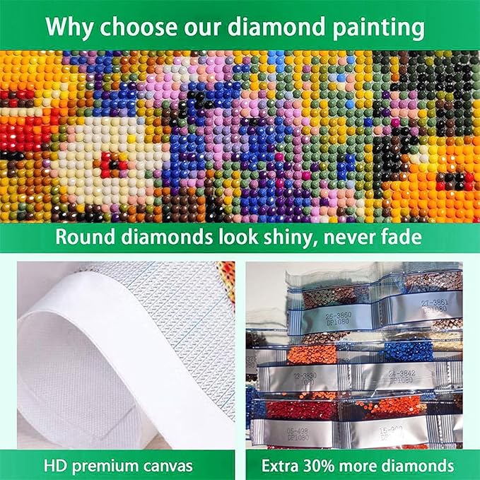 cviokrdu Christmas Diamond Art Kits for Adults, Candy House Diamond Painting Kits for Adults, Christmas Round 5D Gem Painting Kit Arts for DIY Crafts Gift Home Wall Decor 14x14inch