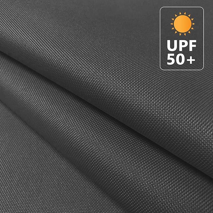 OTOEZ 600D Waterproof Canvas Fabric by The Yard, Fade & UV Resistant Outdoor Upholstery Material 58" W Water Resistant Cordura Polyester Fabric for Marine Boat Awning Tent Chairs DIY, 3 Yards Grey