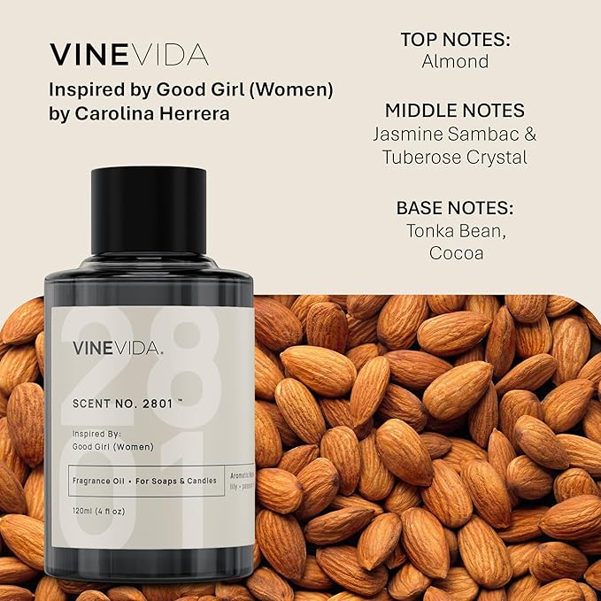 VINEVIDA [32oz] Good Girl (Women) Fragrance Oil for Candle Making - Natural Candle Oil Scents - Soap Making Essential Oil - Made in USA