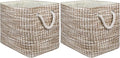 DII Woven Paper Storage Bin, Tweed, Stone, Large (Pack of 2)