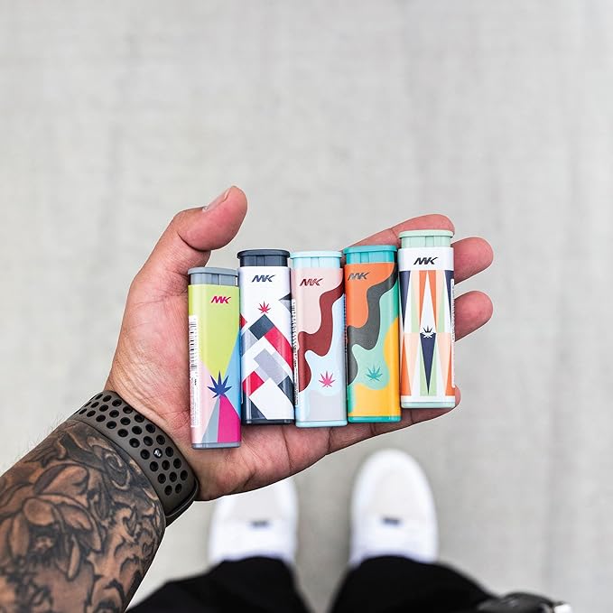 MK Lighter Wind Proof Jet Flame Lighters, 5PCS Striking Design, Candle, Camping, Butane Refillable Lighter, Multipurpose Lighters (Hydro-5PC)