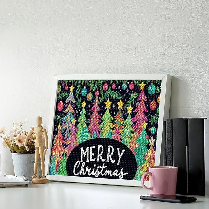AIVKIEJK Diamond Painting Kits for Adults - Colorful Christmas Tree Painting DIY 5D Full Drill Diamond Dots Paintings with Diamonds Gem Art and Crafts Home Decor 16"x20"