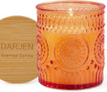 DARJEN Pumpkin Candles for Home- 5.3oz 35H Natural Soy Wax Aromatherapy Jar Candle with Strong Scent, Decorative Aesthetic Candles for Entryway, Living Room, Fall Obsession, Luxury Gift
