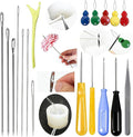 18PCS Candle Punch Tool Professional Candle Wick Needle for Silicone Molds and Candles,Hook Punch Needle Wick for Molds,Candle Making Supplies for Beginner