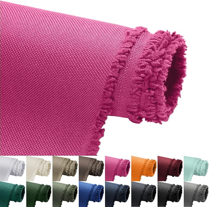 Waterproof Marine Canvas Fabric by The Yard 58" W 600D PVC Backing Water-Resistant Polyester Fabric Upholstery Material for Outdoor Indoor Marine Awning Tent Boat Furniture Cover DIY, 10 Yards Pink