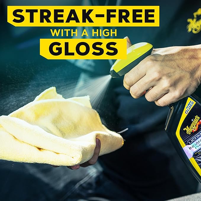 Meguiar's G220216 Ultimate Insane Shine Protectant,Car Cleaning Spray That Creates a Lasting and Glossy Shine,Auto Care Product Safe for Exterior and Interior Surfaces,16 Oz,(Pack of 2)