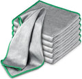 Glass Polishing Cloth Streak Free Miracle Cleaning Cloth Lint Free Microfiber Cleaning Rags for Glasses Kitchen Dish Mirrors Easy Clean, Pack of 6, 12" x 12"
