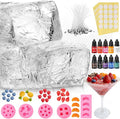 Heigble 3.3 lb Gel Wax for Candle Making Candle Making Kit with 5 Fruit Silicone Molds Wick Stickers and Liquid Dye DIY Clear Jelly Make Candles DIY Supplies for Party Supplies