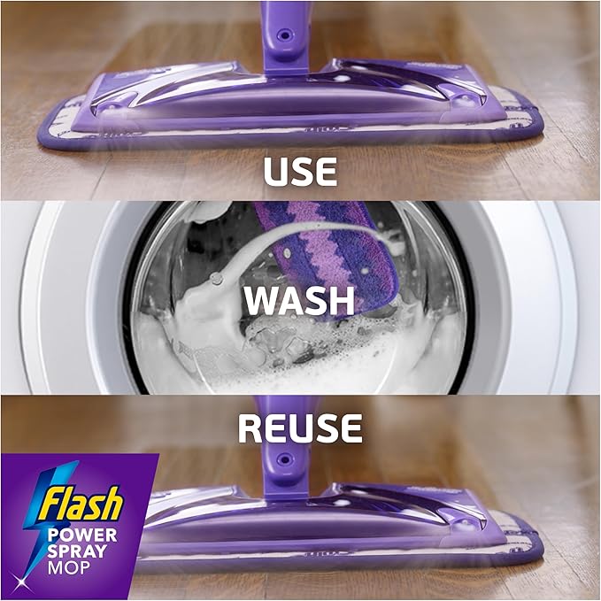 Flash Power Spray Mop Microfibre Cloth - Washable & Reuseable Microfibre Pad For Any Type of Floor