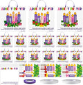 Cinrobiye 24 Set Christmas Advent Craft Kit DIY Advent Candle Wreath Hanging Art&Craft Christ Joy Peace Love Hope Candle Stickers Decorations Signs for Xmas Religious Nativity Sunday School Activities