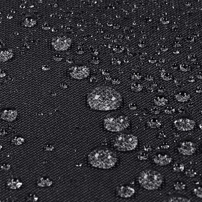 Soft Waterproof Canvas Fabric PU Backing, 600 Denier Ripstop UV Protection 30 x 60 Inch Canvas Cordura Fabric for Outdoor/Indoor, DIY Crafts, Bags, Awning, Marine, Furniture Cover(Black)