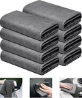 8 Packs Thickened Magic Cleaning Cloth, 2024 New Microfiber Cleaning Cloths, All-Purpose Lint Free Cloth, Reusable Microfiber Towels, Streak Free Rags for Window,Mirror,Glass,Car,Kitchen-Grey
