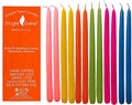 D'light Online 12" Elegant Seasonal Summer Assorted Colors Taper Candles - Vibrant Colors Unscented Candle Sticks, Hand-Dipped Tapered Candles Dripless and Smokeless - Set of 12 (12 Inch, Carnival)